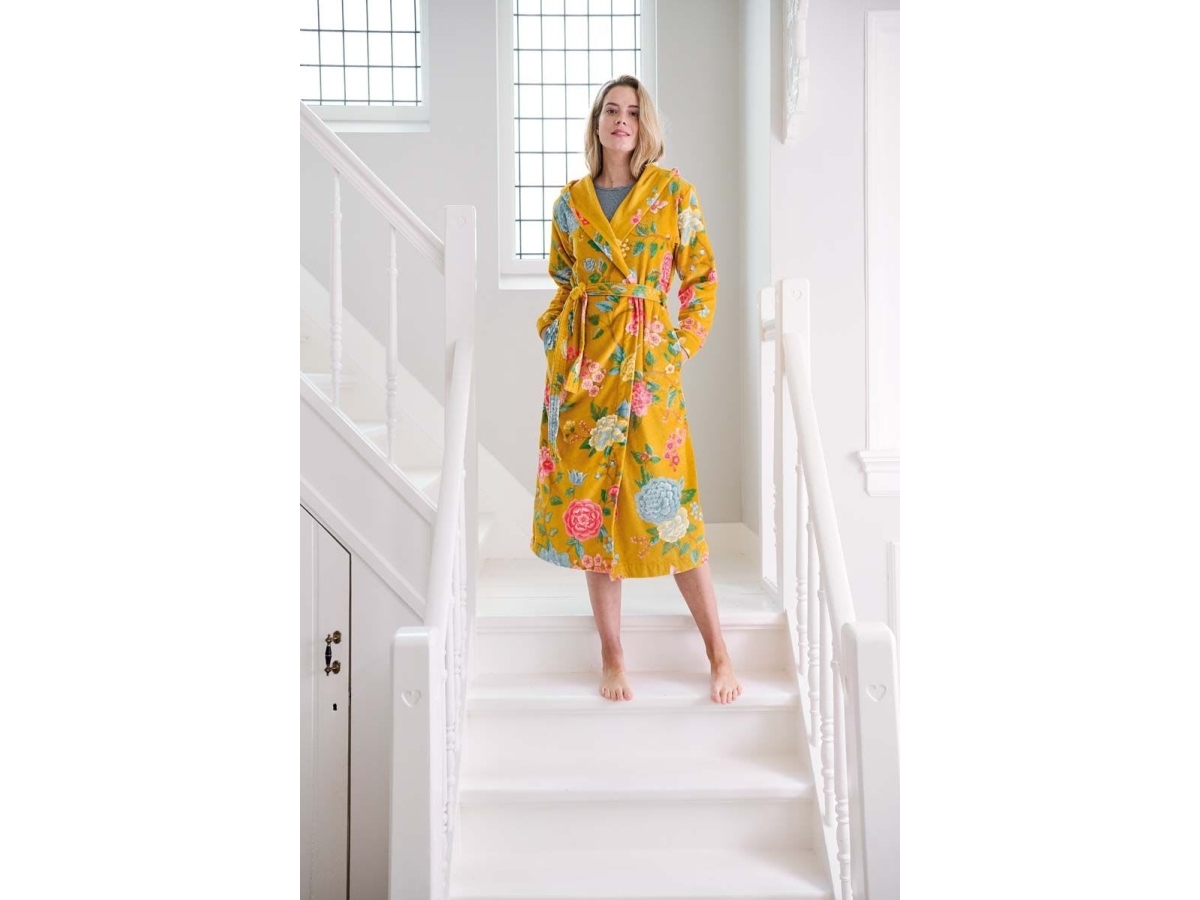 Pip Studio Good Evening Bathrobe Yellow S