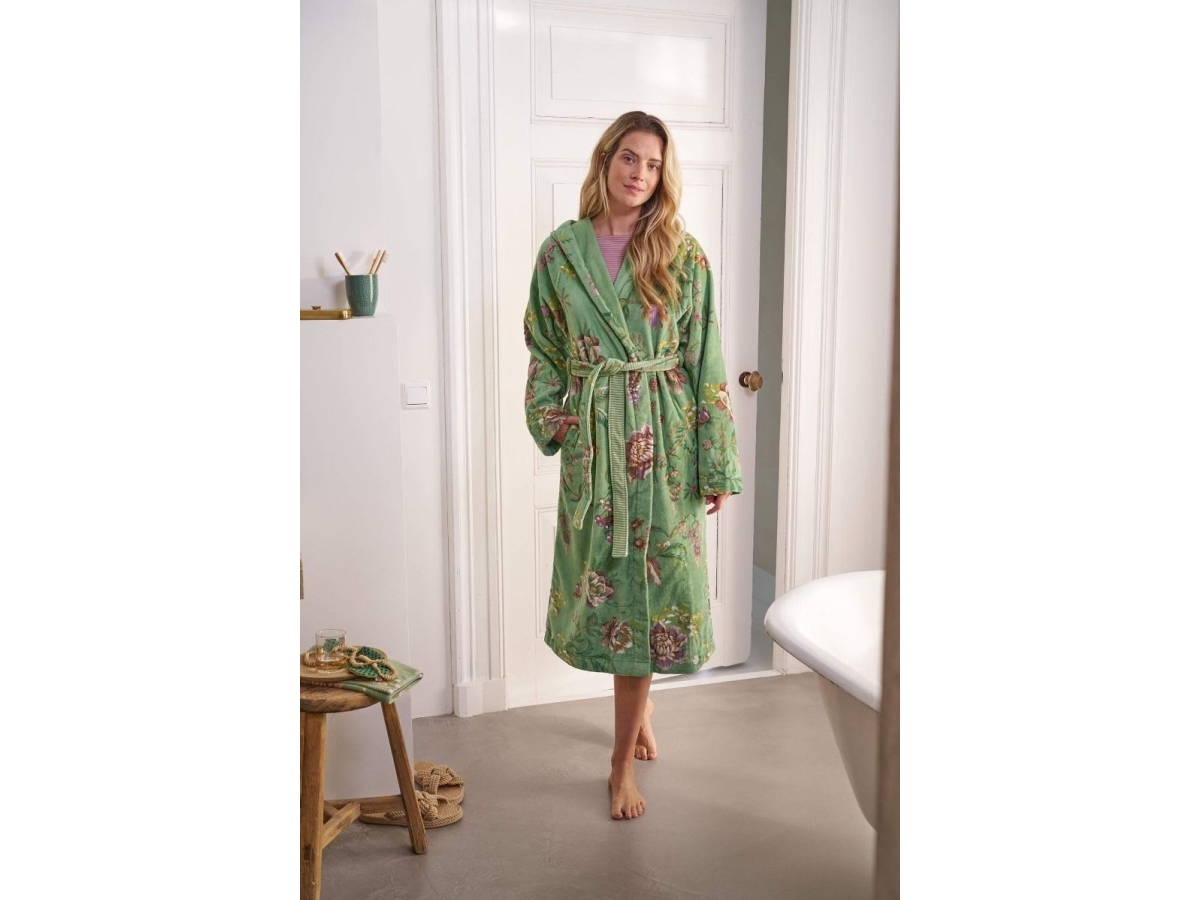 Pip Studio Studio Bathrobe Secret Garden Green M