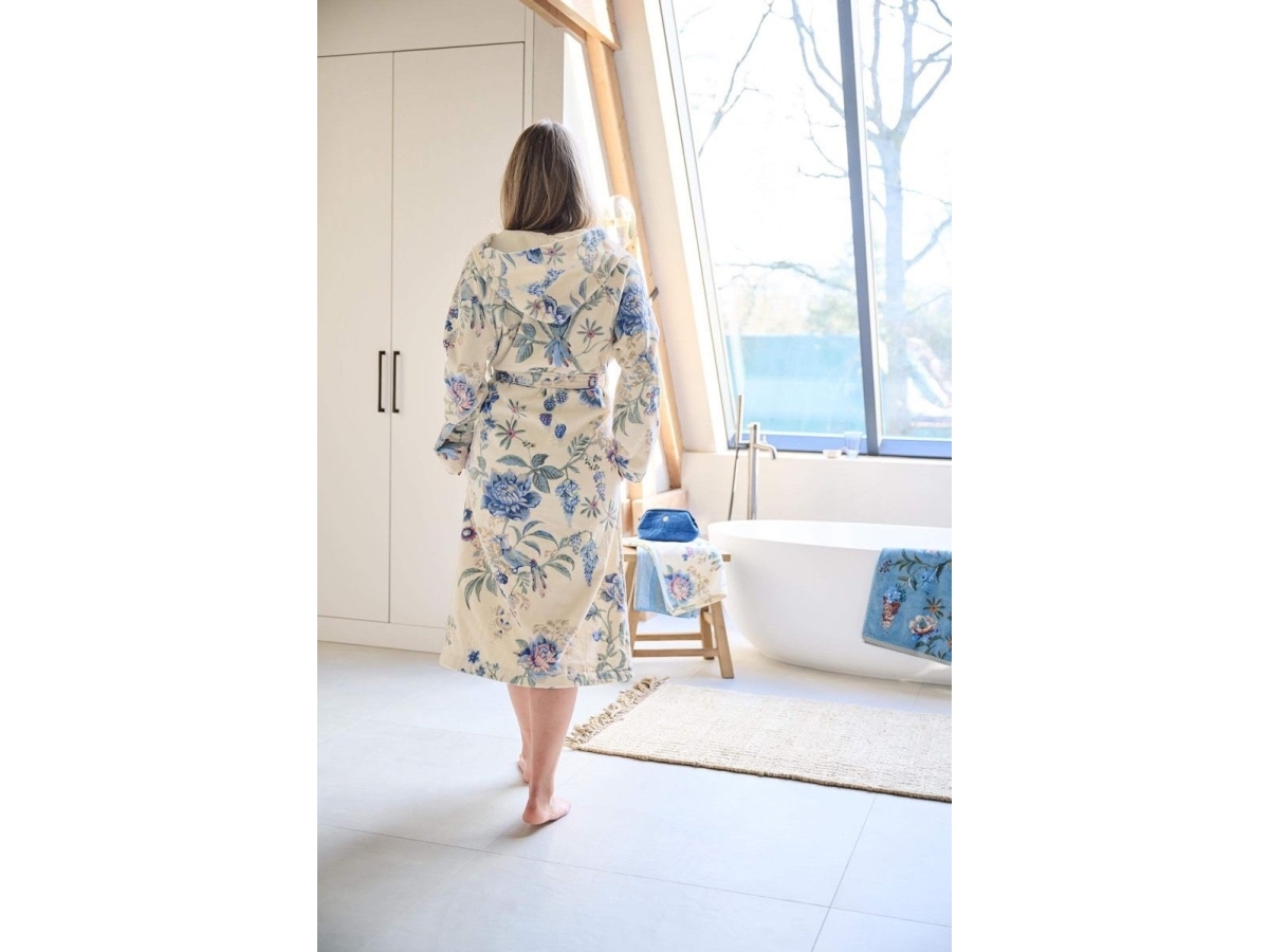 PIP Studio Secret Garden Bathrobe WhiteBlue M