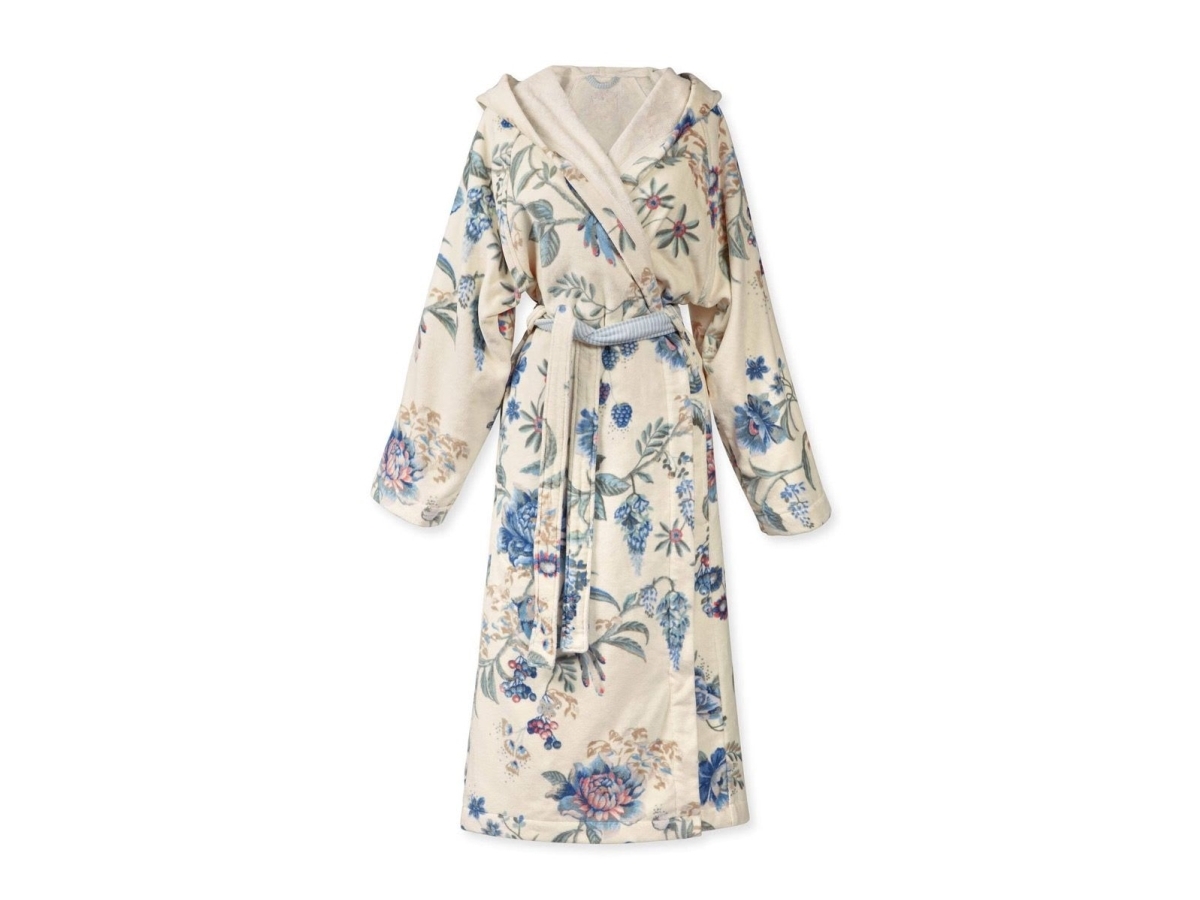 PIP Studio Secret Garden Bathrobe WhiteBlue XXL | Baby & barn - Dusch - Badrock för vuxna | GameStuff