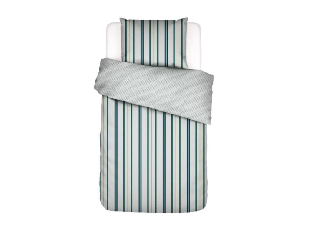 Stribet sengetøj - 140x200 cm - Meryl - Vendbar sengesæt - 100% Bomuldssatin - Essenza sengetøj