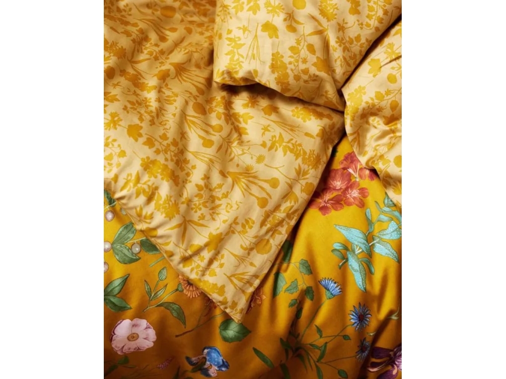Essenza Marigold Flower ochre140x200+60x63