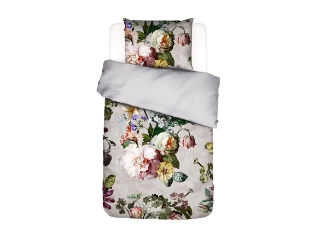 Essenza Fleur dynebetræk grå 140x200-60x63