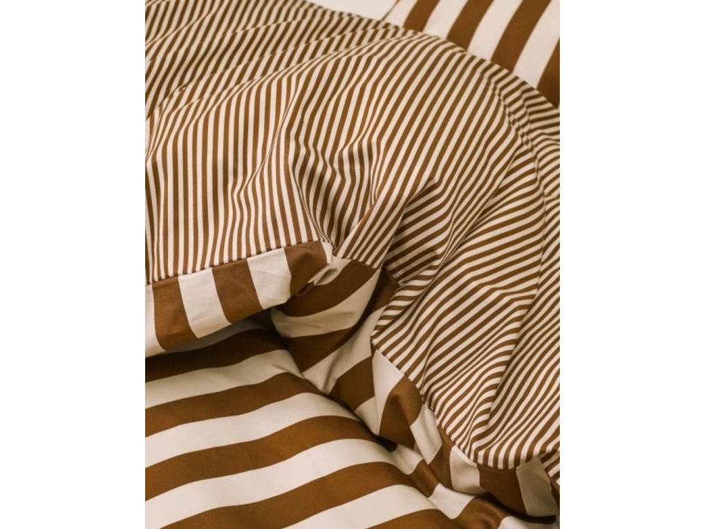 Marc'o Polo Classic Stripe Toffee Brown 140X200+60X63