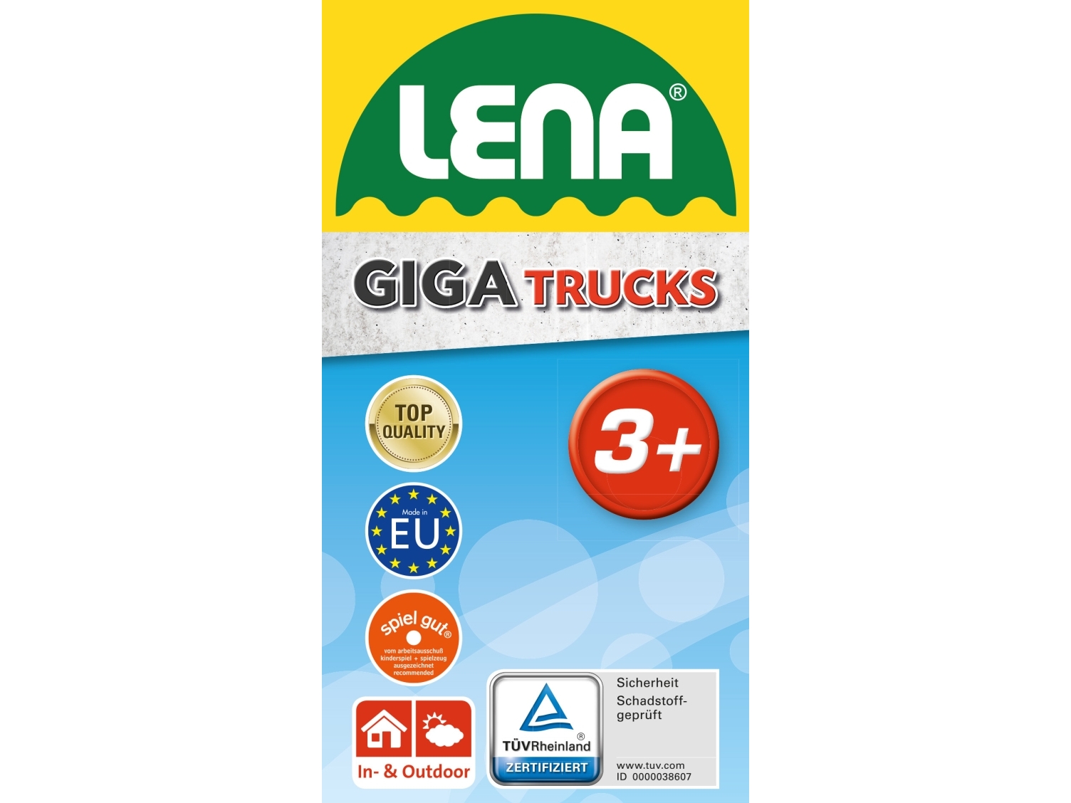Lena GIGA TRUCKS Dump truck assorted, Lastbil, 3 År, Plast, Flerfarvet