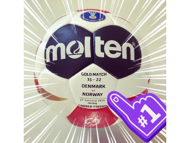 Molten Håndbold officiel kampbold VM Danmark/Tyskland 2019 str. 3 LIMITED EDITION begrænset antal