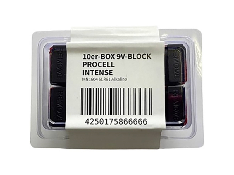 PROCELL E-Block 9V 9 V-blokbatteri Alkali-mangan 628 mAh 9 V 10 stk
