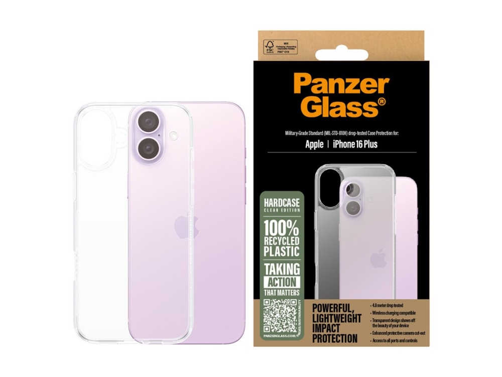 Panzerglass Hardcase Transparent Iphone 16 Plus, Cover, Apple, Apple - Iphone 16 Plus, Transparent