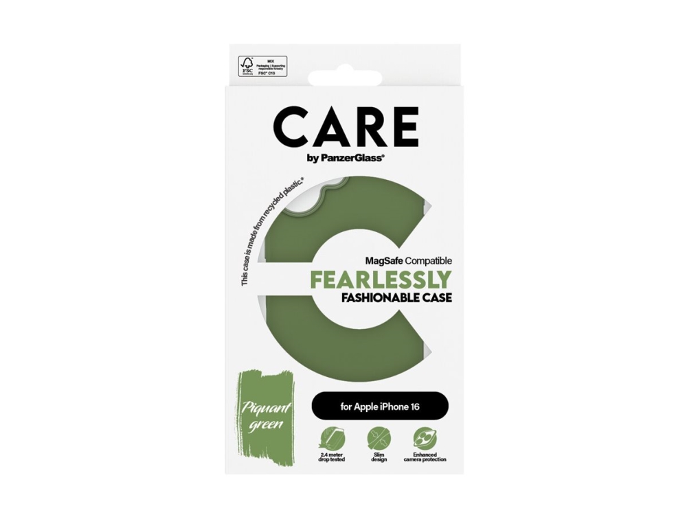 Panzerglass Care By Case Grün M. Magsafe Iphone 16, Cover, Apple, Apple - Iphone 16, Grün