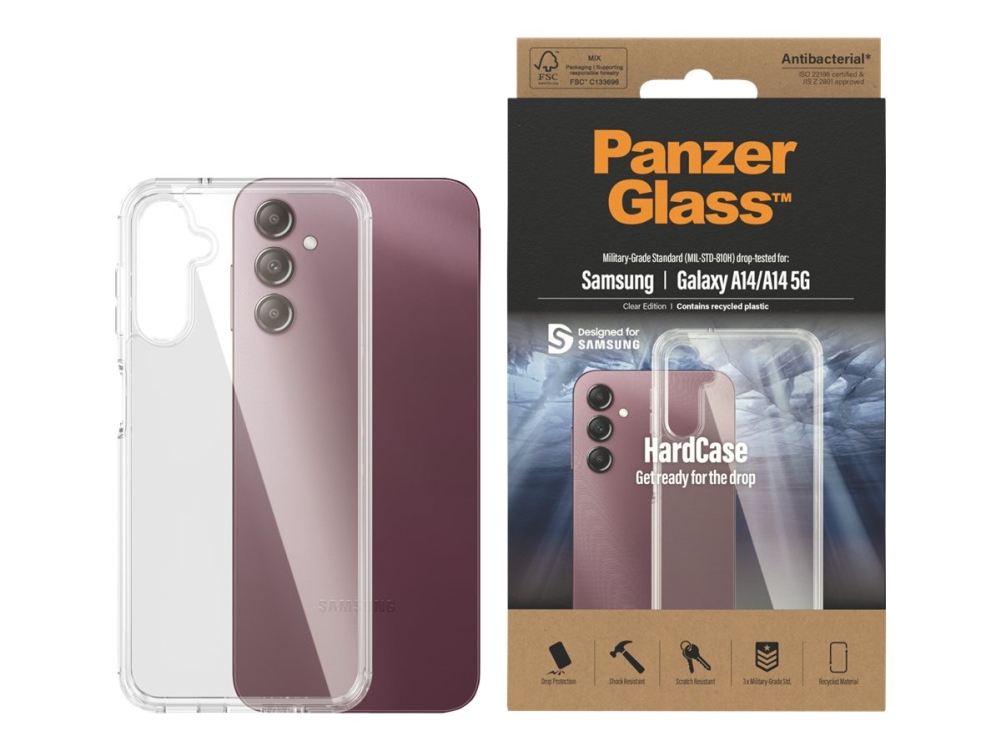 Panzerglass Hardcase Samsung Galaxy A14 | A14 5G | Transparent, Cover, Samsung, Samsung - Galaxy A14 5G, Samsung - Galaxy A14, Transparent