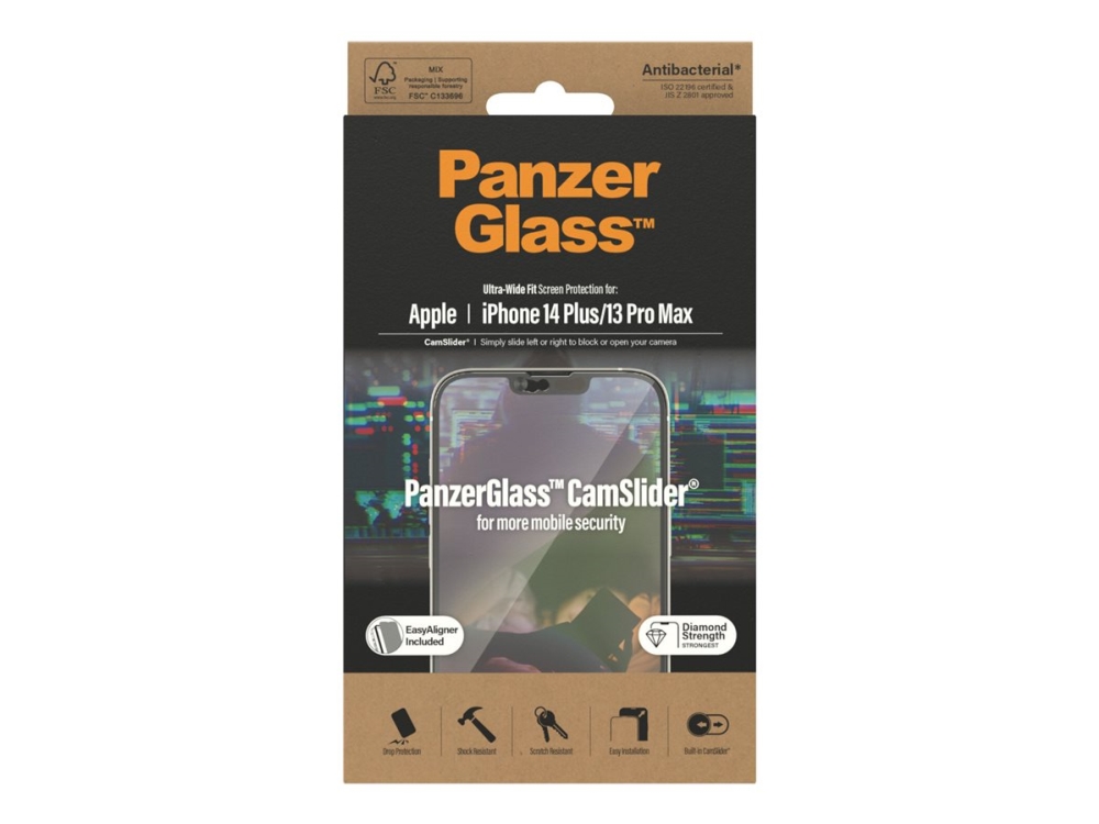 Panzerglass Camslider Dislayschutz Apple Iphone 14 Plus | 13 Pro Max | Ultra-Wide Fit W. Easyaligner, Apple, Apple - Iphone 14 Plus, Apple - Iphon