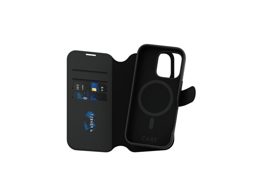 Panzerglass Care By Tango 2-In-1 Wallet Case M. Magsafe Iphone 16 Pro, Cover, Apple, Apple - Iphone 16 Pro, Schwarz