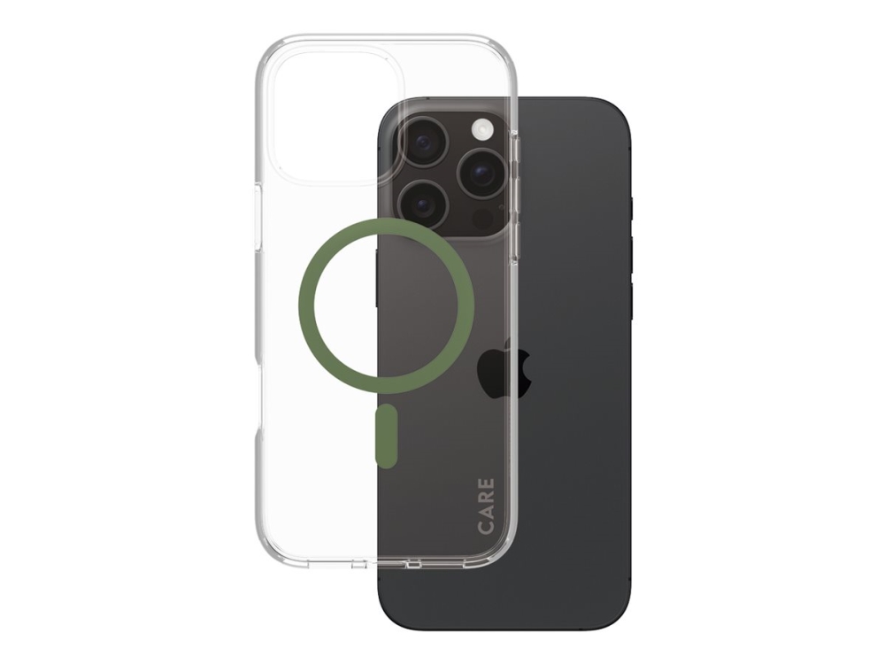 Panzerglass Care By Urban Combat Case Transparent M. Grün Magsafe Iphone 16 Pro Max, Cover, Apple, Apple - Iphone 16 Pro Max, Transparent