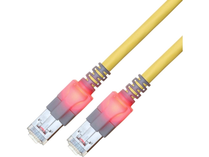 Easylan Cs1oycdcd0005 Rj45 Netværkskabel, Patchkabel Cat 6 S/Ftp 0.50 M Gul Dobbeltskærmet, Halogenfri, Flammehæmmende 1 Stk