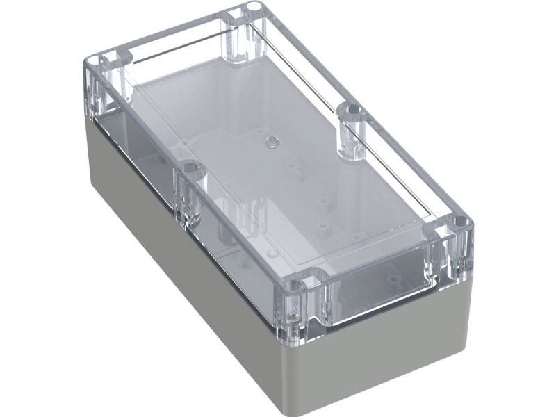 Tru Components 6U07201008139 Tc-13865156 Industriegehäuse 200 X 100 X 75 Polycarbonat Hellgrau, Transparent 1 St