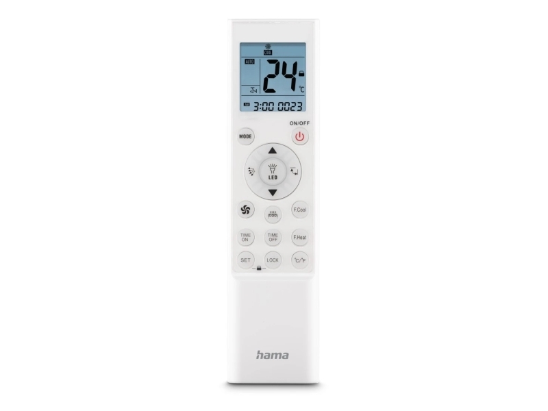 Hama 00221040, Airconditioning, Ir Trådløs, Tryk På Knapper, Indbygget Skærm, Hvid