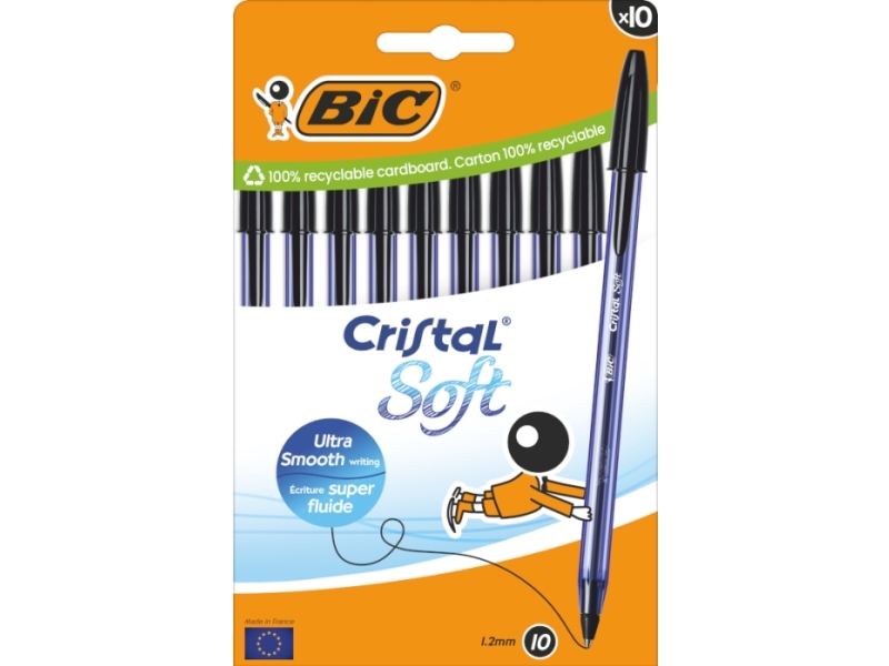 Bic 516358, Kuglepen, Sort, 10 Stk