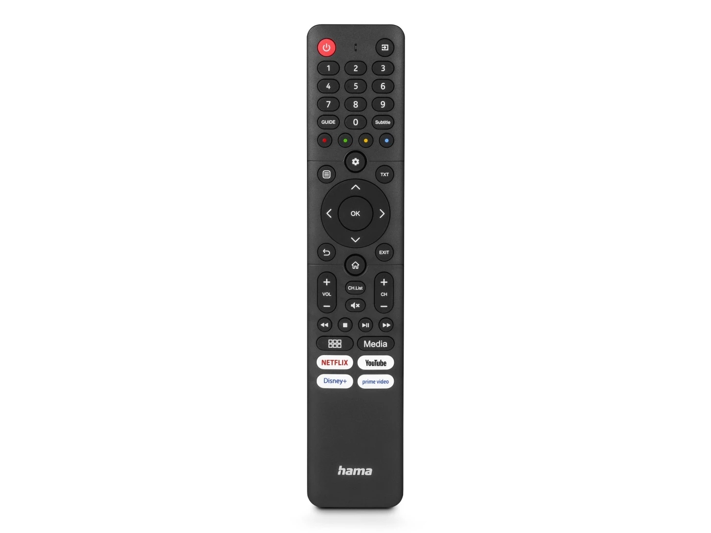 Hama 00221067, Tv, Ir-Funk, Drucktasten, Schwarz
