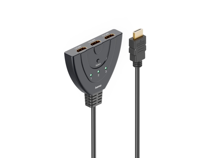 Hama 00205101, 0,55 M, Hdmi Type A (Standard), 3 X Hdmi Type A (Standard), Sort
