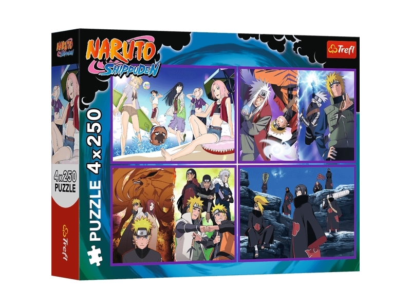 Puzzle 4X250 Die Abenteuer Von Naruto Uzumaki Trefl
