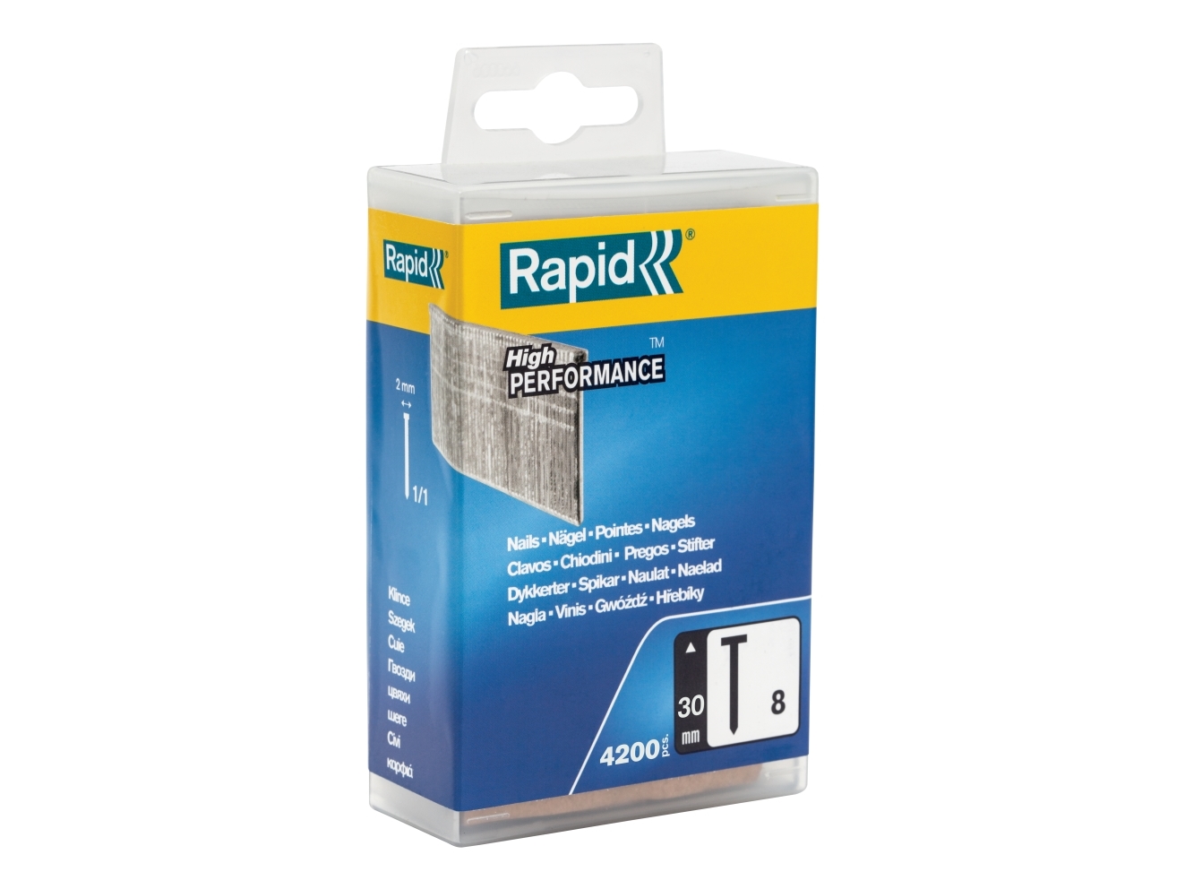 Rapid Nr. 8 Dyckert 30 mm, Dyckert, Galvaniserad metall, Metallisk, 30 mm, 4200 styck | EL Artiklar - Vägar & tillägg - Övriga | GameStuff