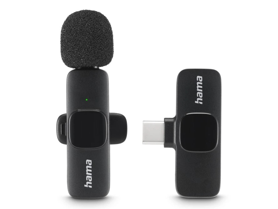 Hama Smart Wireless, Halsmikrofon/Knaphulsmikrofon, -38 Db, 80 - 16000 Hz, 2200 Ohm (O), Omniretningsbestemt, Trådløs