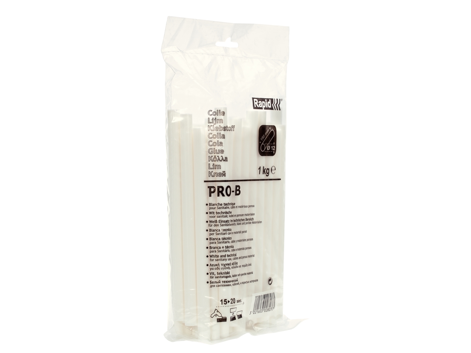 Rapid 12 mm Limstavar för professionellt bruk - VVS & Kablar PRO-B, Blåsa, 1,02 kg, 200 mm, 150 mm, 65 mm | Kontorsmaterial - Lim - Övriga | GameStuff