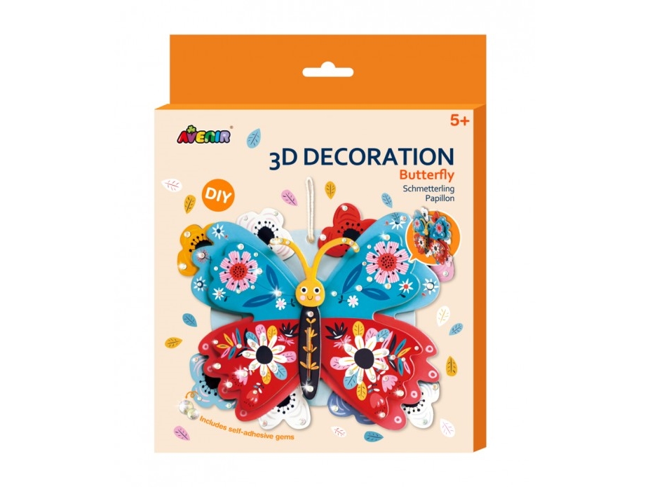 Mg 3D Dekoration - Sommerfugl