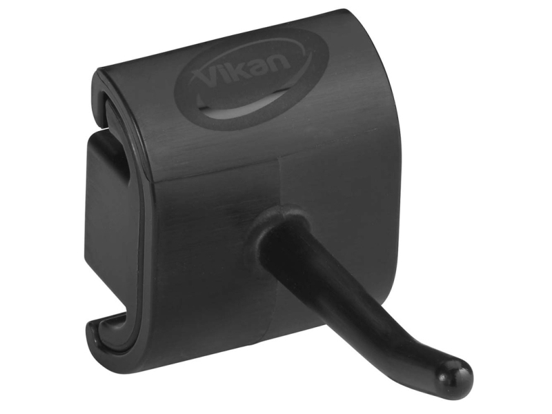 Väggfäste, Vikan, enkel krok, svart 78 mm x 41 mm | Huset - Tvätt & Rengöring - Diskbaljor & Hinkar | GameStuff