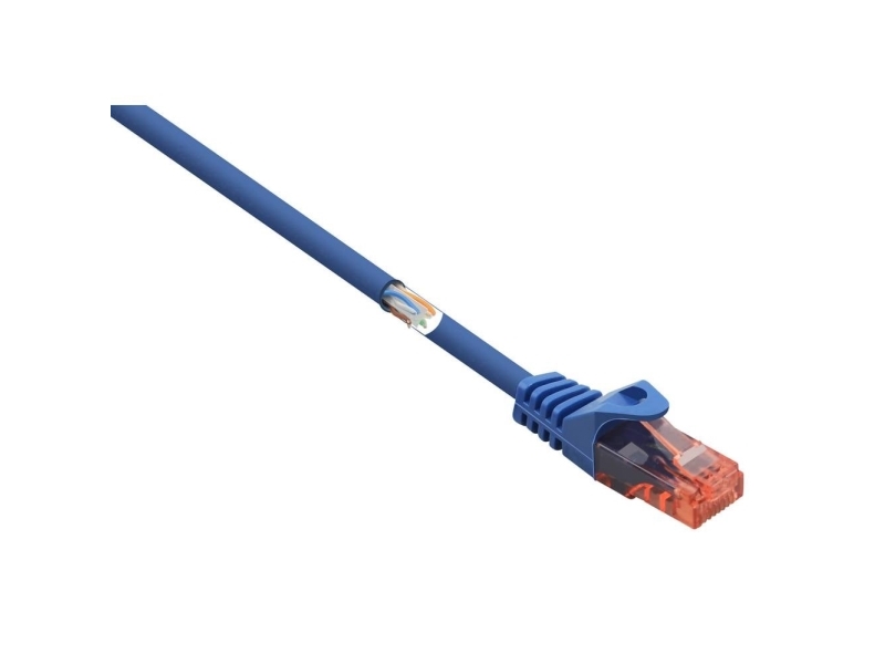 Renkforce Rf-5047436 Rj45 Netværkskabel, Patchkabel Cat 6 U/Utp 3.00 M Blå Med Låsebeskyttelse, Halogenfri 1 Stk
