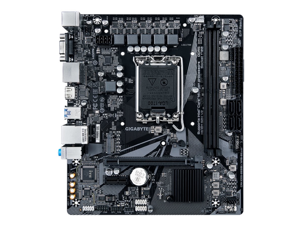 Gigabyte H610m S2h V2 Ddr4 (Rev. 1.0), Intel, Lga 1700, Intel Celeron , Intel Core I3, Intel Core I5, Intel Core I7, Intel Core I9,..., Lga
