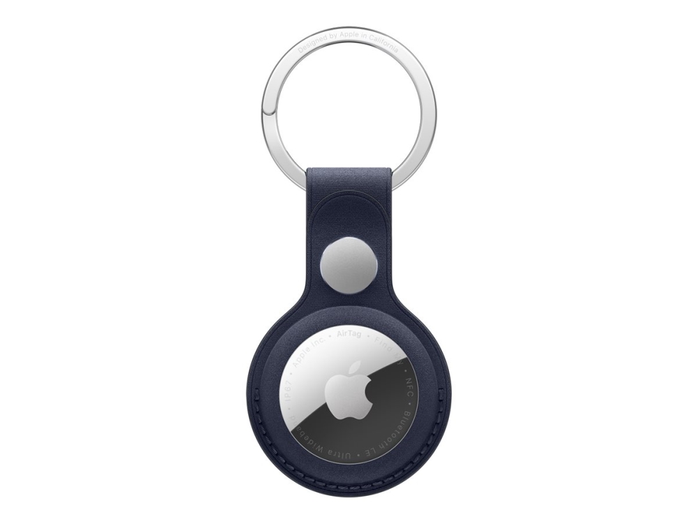 Apple - Taske Til Airtag - Stainless Steel, Mikrotwill - Marineblå - For Airtag