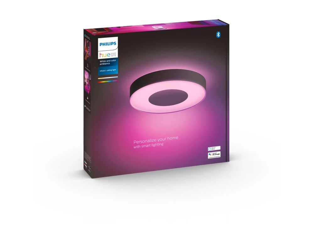Philips Hue Infuse Ceiling Light - White And Coloured Light - Black - 42Cm