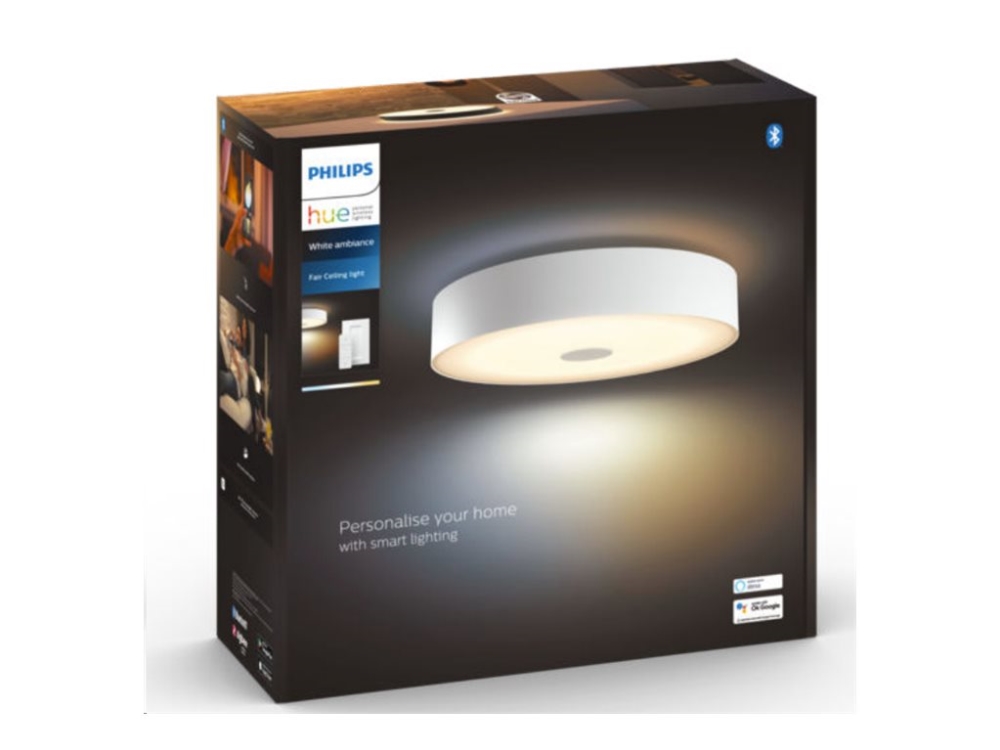 Philips Hue White Ambiance Fair Ceiling Light - Integrated Led - Bluetooth Control Via App - Includes Dimmer Switch - Add Hue Bridge To Unlock More