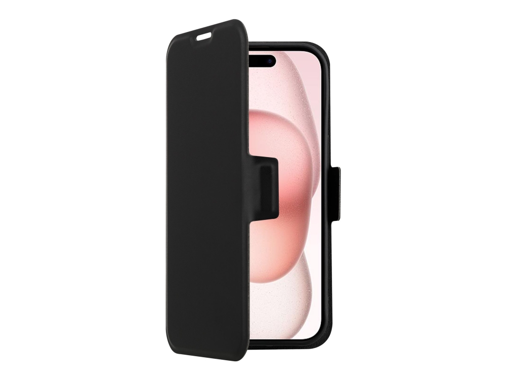 Screenor Clever - Flipomslag Til Mobiltelefon - Magsafe-Kompatibilitet - Økolæder, Termoplastisk Polyuretan (Tpu) - Sort - For Apple Iphone 17 Pro Ma