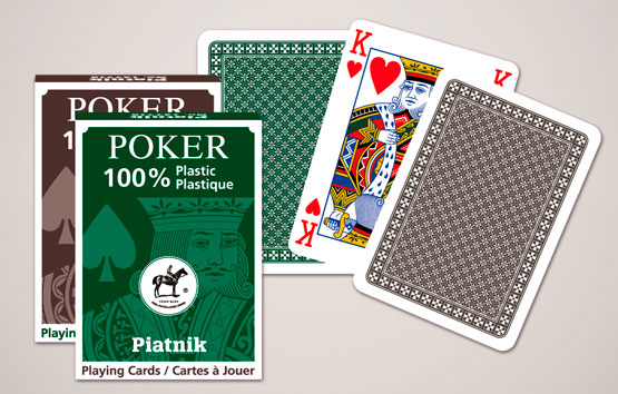 Plastik poker spillekort, casino kvalitet, 63 x 88 mm