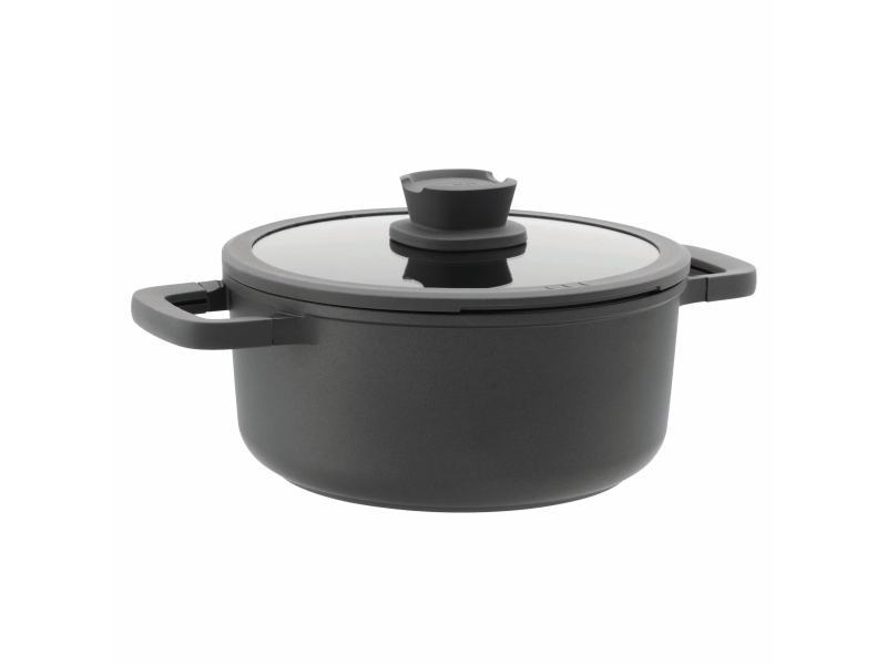 BergHOFF Leo Stone+, 4,4 l, Svart, Gjuten aluminium, Keramiska, Keramiska, gas, halogen, Induktion, Gjutjärnsplattor, Glas | Köksutrustning - Grytor & pannor - Grytor | GameStuff