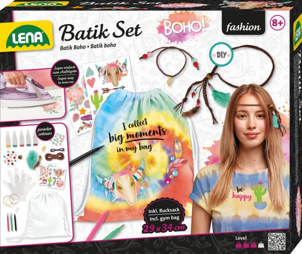 Lena Batik Boho Set, Bastelset Für Kinder, 8 Jahr(E), Mehrfarbig