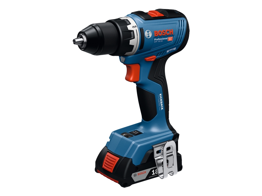 Bosch GSR 18V-65, Borr med pistolgrepp, nyckel, Svart, Blå, 2100 RPM, 550 RPM, 2100 RPM | Elverktyg - Prof. Akku verktyg - Borrmaskiner & Skruvdragare | GameStuff