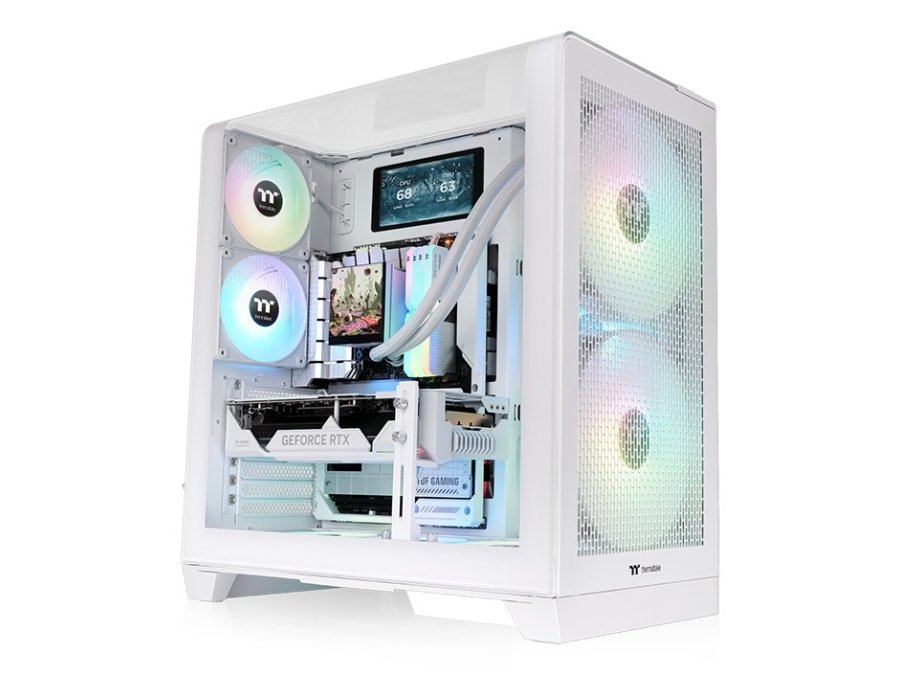Thermaltake View 390 Air, Midi Tower, PC, Vit, ATX, micro ATX, Mini-ITX, SPCC, Härdat glas, Spela | Datorkomponenter - Datorchassin & Tilbeör | GameStuff
