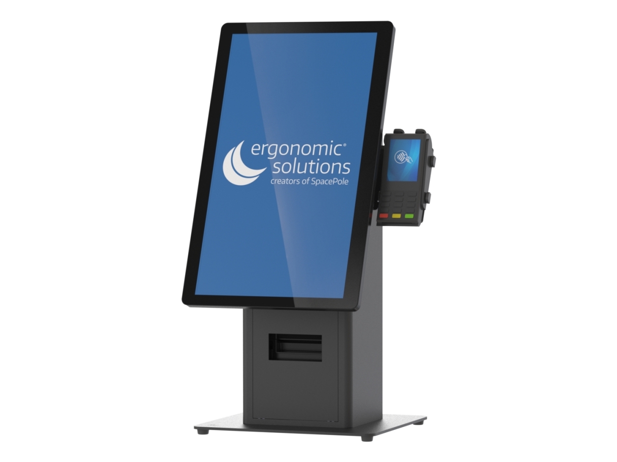 Ergonomic Solutions Spacepole Kiosk Spk401-17, Kiosk-Sæt, Sort, Metal, 75 X 75 Mm, 100 X 100 Mm, Universel