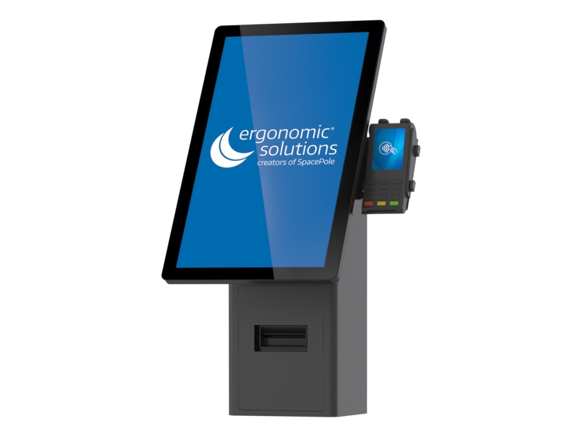 Ergonomic Solutions Spacepole Kiosk Spk402-17, Kiosk-Sæt, Sort, Metal, 75 X 75 Mm, 100 X 100 Mm, Universel