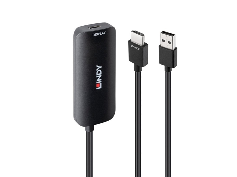 Lindy Hdmi To Usb Type C Converter With Usb Power, 0.2 M, Usb Type-C, Hdmi + Usb Type-C, Female, Male/Female, Straight