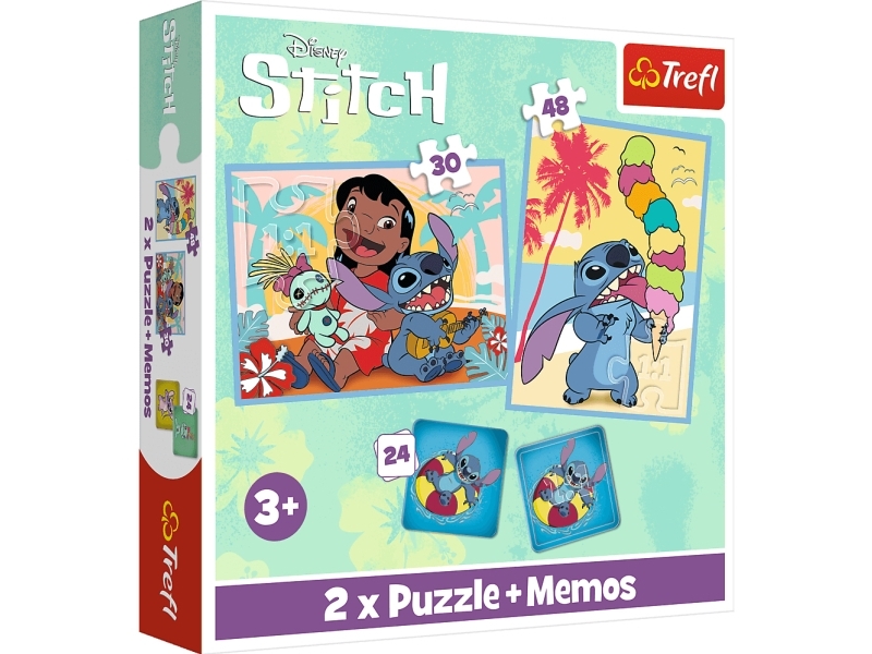 2In1 Puzzle+Memos Happy Day Lilo_Stitch 93585