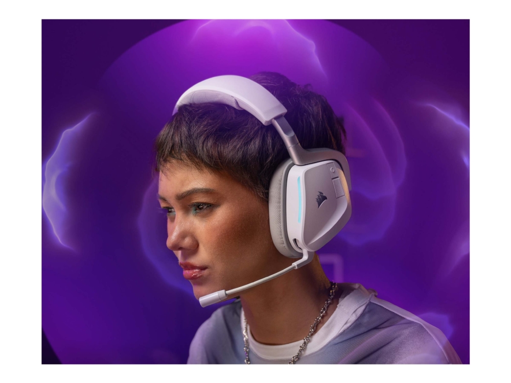Corsair Gaming Void V2 - Headset - Fuld Størrelse - Bluetooth/2,4 Ghz Radiofrekvens - Trådløs - Hvid