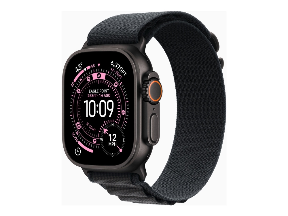 Apple Watch Ultra 3 GPS + Cellular 49mm Black Titanium Case with Black Alpine Loop - Small