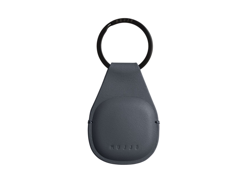 Mujjo Leather Airtag Keychain - Basalt