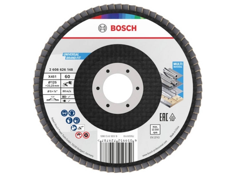 Bosch Accessories 2608626182 Metallscheibe Zum Schleifen Durchmesser 125 Mm Körnung 120 15 St.