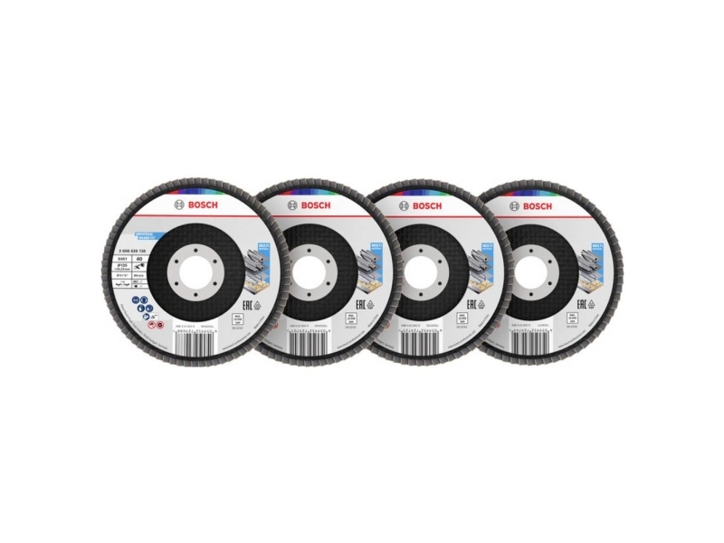 Bosch Accessories 2608626162 Metalskive Til Slibning Diameter 125 Mm Kornstørrelse=40, 60, 80, 120 1 Set