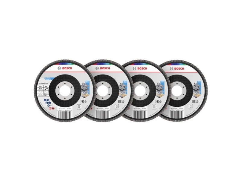 Bosch Accessories 2608626166 Metalskive Til Slibning Diameter 125 Mm Kornstørrelse=40, 60, 80, 120 1 Set